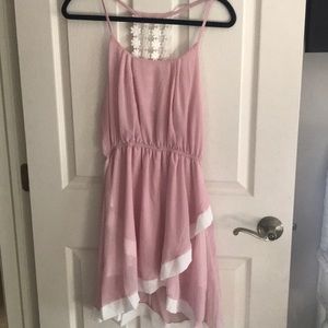 Boutique Layered Pink and White Dress